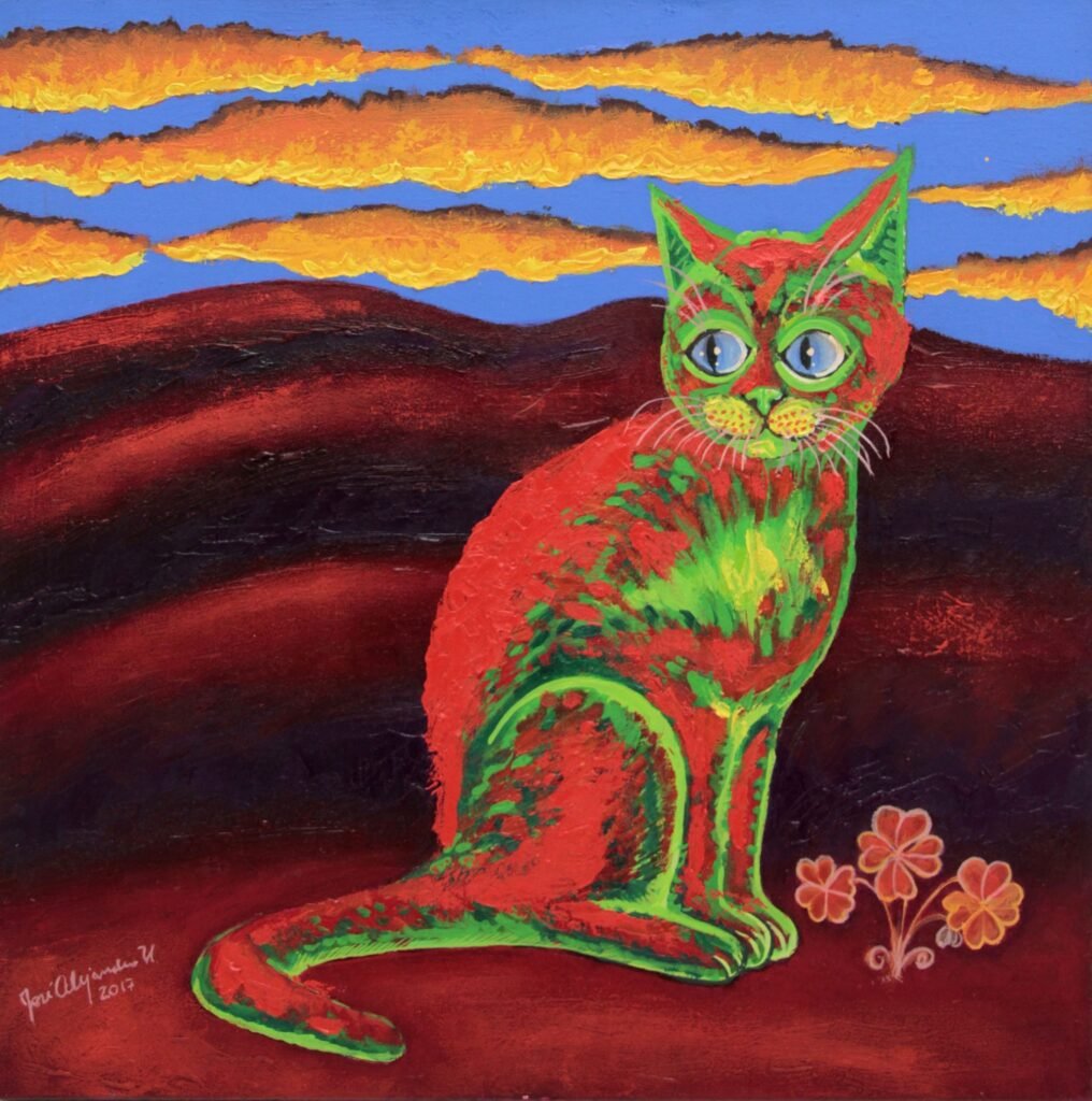 Gato Verde y Rojo