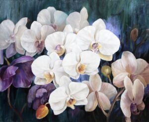 Orquídeas Blancas y Violetas