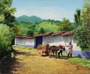 Con la carga de Leña