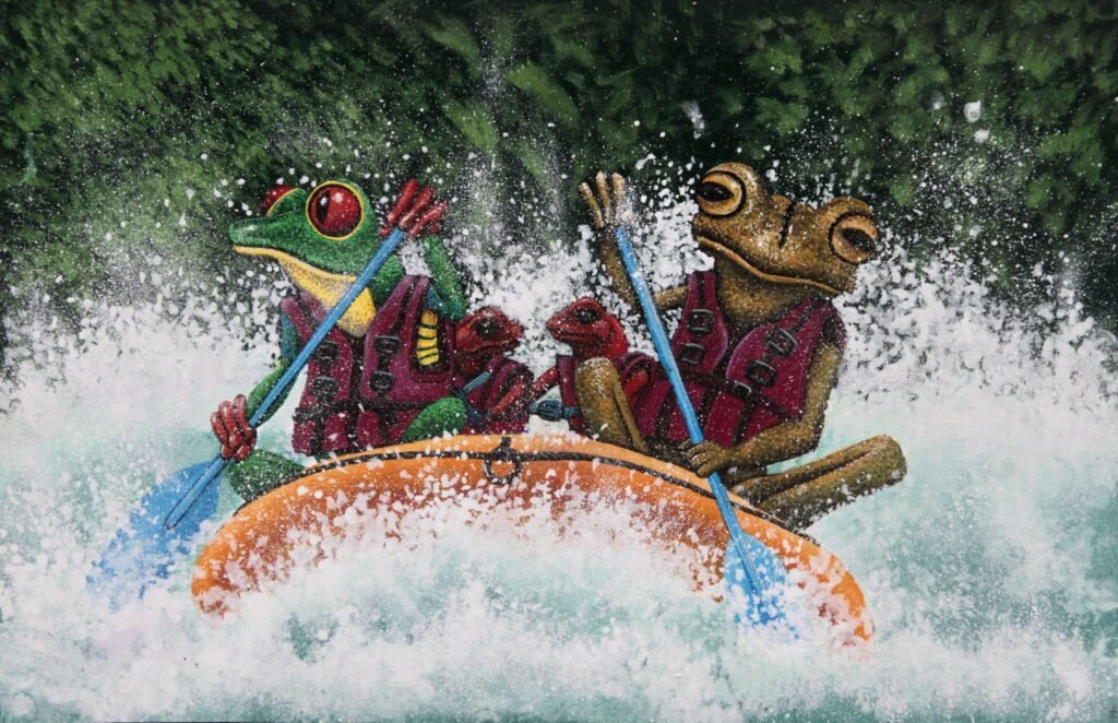 Ranas Haciendo Rafting