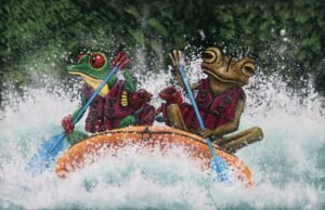 Ranas Haciendo Rafting