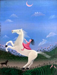 Jinete con Caballo Blanco