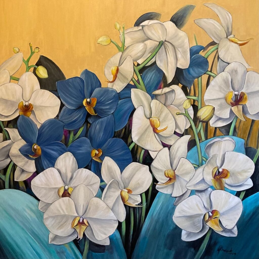 "Orquídeas Azules y blancas"